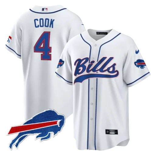 Men’s Buffalo Bills Baseball Jersey – All Stitched - Image 3