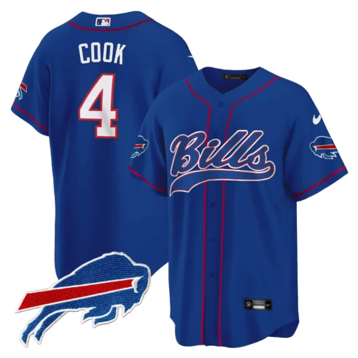 Men’s Buffalo Bills Baseball Jersey – All Stitched - Image 10