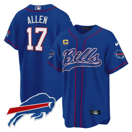 Men’s Buffalo Bills Baseball Jersey – All Stitched - Image 11