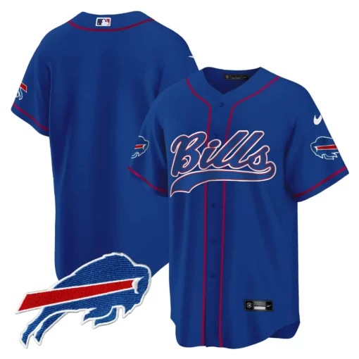 Men’s Buffalo Bills Baseball Jersey – All Stitched - Image 14