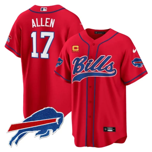 Men’s Buffalo Bills Baseball Jersey – All Stitched - Image 18