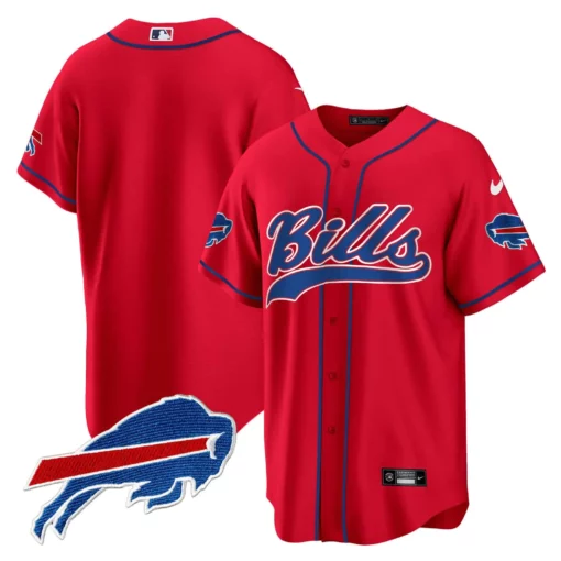 Men’s Buffalo Bills Baseball Jersey – All Stitched - Image 21
