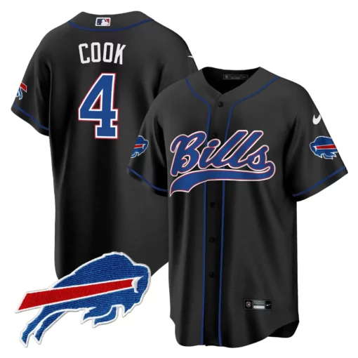 Men’s Buffalo Bills Baseball Jersey – All Stitched - Image 24