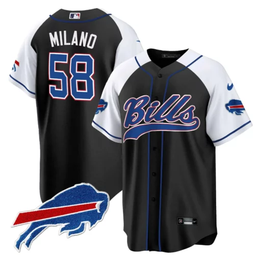 Men’s Buffalo Bills Baseball Jersey – All Stitched - Image 33