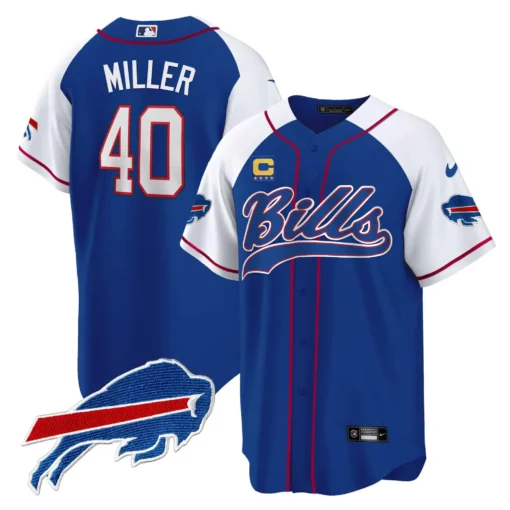 Men’s Buffalo Bills Baseball Jersey – All Stitched - Image 43