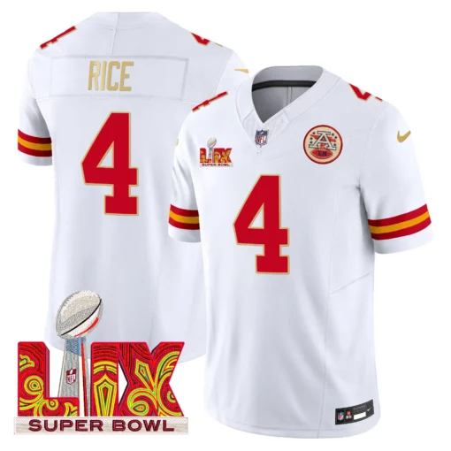 Men’s Chiefs Super Bowl LIX Patch Gold Trim Vapor Limited Jersey – All Stitched - Image 3