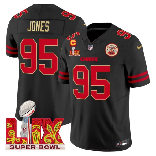 Men’s Chiefs Super Bowl LIX Patch Gold Trim Vapor Limited Jersey – All Stitched - Image 10