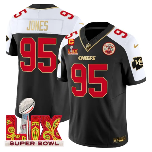 Men’s Chiefs Super Bowl LIX Patch Gold Trim Vapor Limited Jersey – All Stitched - Image 30