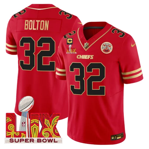 Men’s Chiefs Super Bowl LIX Patch Gold Trim Vapor Limited Jersey – All Stitched - Image 22