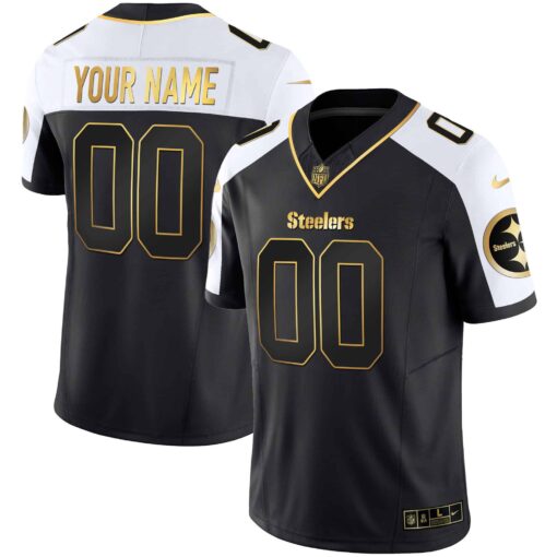 Steelers Gold Vapor Custom Jersey V2 – All Stitched