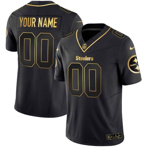Steelers Gold Vapor Custom Jersey V2 – All Stitched - Image 4