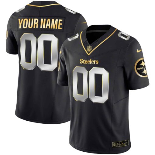 Steelers Gold Vapor Custom Jersey V2 – All Stitched - Image 3