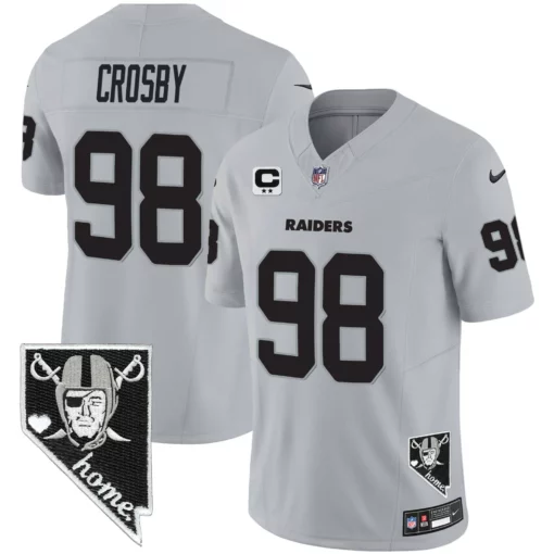 Men’s Raiders Nevada Home Patch Vapor Jersey – All Stitched - Image 13
