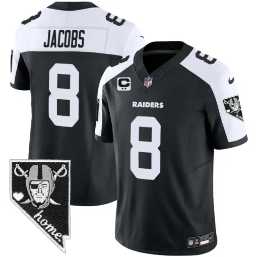 Men’s Raiders Nevada Home Patch Vapor Jersey – All Stitched - Image 24