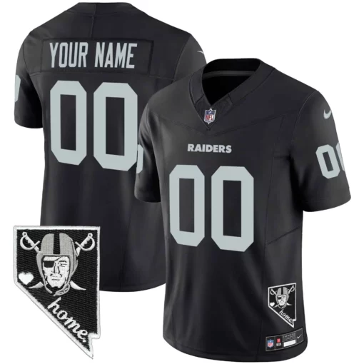 Raiders Nevada Home Patch Vapor Custom Jersey – All Stitched - Image 2