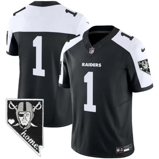 Men’s Raiders Nevada Home Patch Vapor Jersey – All Stitched - Image 27