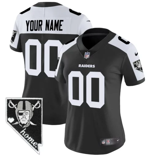 Raiders Nevada Home Patch Vapor Custom Jersey – All Stitched - Image 11