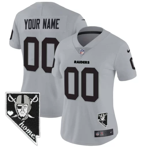 Raiders Nevada Home Patch Vapor Custom Jersey – All Stitched - Image 7