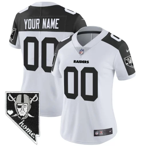 Raiders Nevada Home Patch Vapor Custom Jersey – All Stitched - Image 9