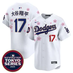 Dodgers Tokyo Series 2025 Gold Trim Vapor Premier Limited Jersey V2 – All Stitched (White)