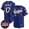 Dodgers Tokyo Series 2025 Gold Trim Vapor Premier Limited Jersey V2 – All Stitched (Royal)