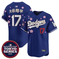 Dodgers Tokyo Series 2025 Gold Trim Vapor Premier Limited Jersey V2 – All Stitched (Royal)