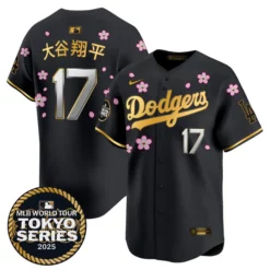 Dodgers Tokyo Series 2025 Gold Trim Vapor Premier Limited Jersey V2 – Stitched