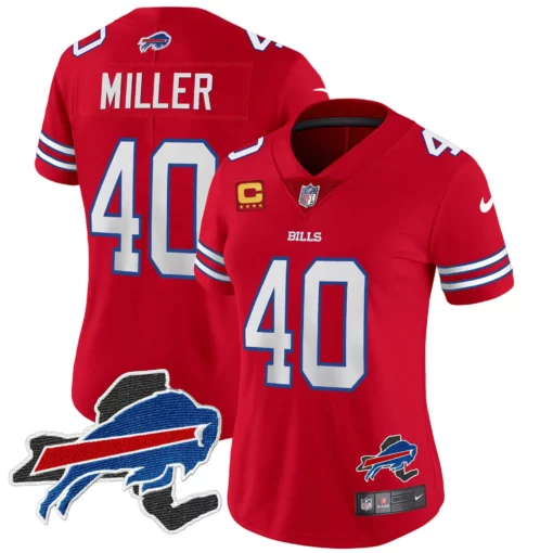 Women’s Bills New York Patch Vapor Limited Jersey – All Stitched - Image 23