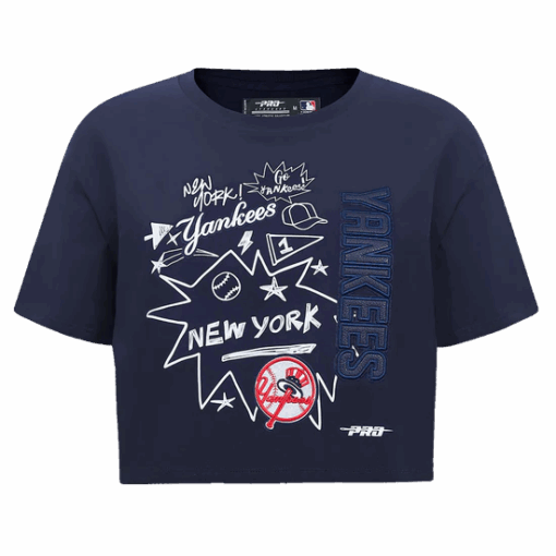 MLB NEW YORK YANKEES SKETCHBOOK WOMEN'S SINGLE JERSEY BOXY TEE