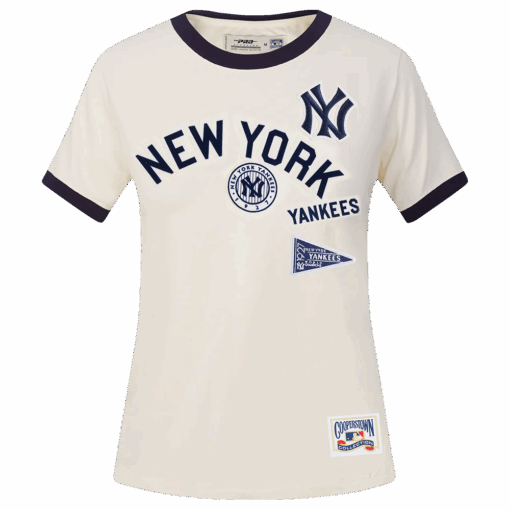 MLB NEW YORK YANKEES RETRO CASCADE WOMEN'S RINGER TOP