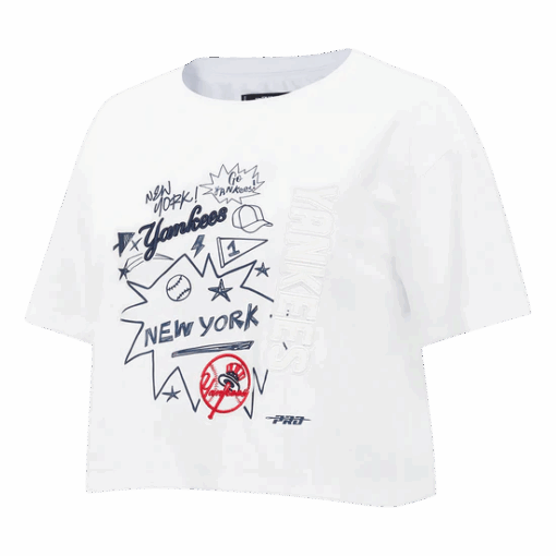 MLB NEW YORK YANKEES SKETCHBOOK WOMEN'S SINGLE JERSEY BOXY TEE - Image 3