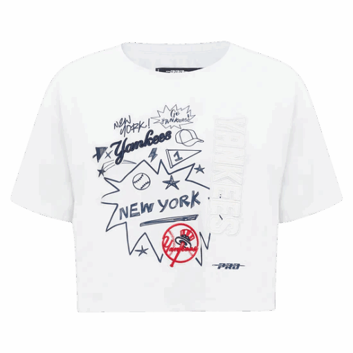 MLB NEW YORK YANKEES SKETCHBOOK WOMEN'S SINGLE JERSEY BOXY TEE