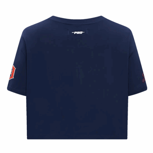 MLB DETROIT TIGERS SCRIPT TAIL WOMEN'S SINGLE JERSEY BOXY TOP - Image 3