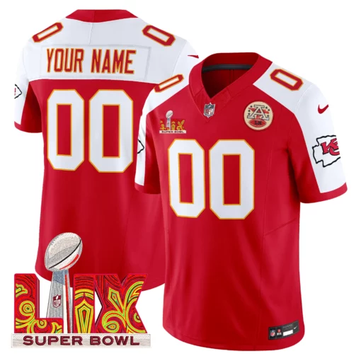 Chiefs Super Bowl LIX Patch Gold Trim Vapor Limited Custom Jersey – All Stitched - Image 5