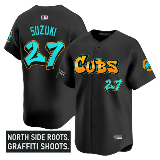 Men's Chicago Cubs ‘Graffiti North Side Edition’ Vapor Premier Limited Jersey – All Stitched - Image 34