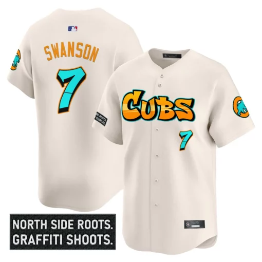 Men's Chicago Cubs ‘Graffiti North Side Edition’ Vapor Premier Limited Jersey – All Stitched - Image 7