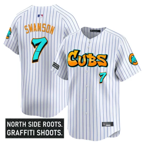 Men's Chicago Cubs ‘Graffiti North Side Edition’ Vapor Premier Limited Jersey – All Stitched - Image 19