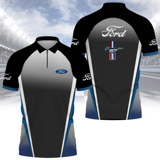 High Quality Men's Zip Polo Shirt FORD-TZPO-0074972