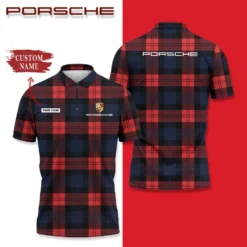 High Quality Customized Men's Zip Polo Shirt PORSCHE-TZPO-0074798