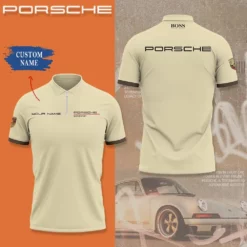 High Quality Customized Men's Zip Polo Shirt PORSCHE-TZPO-0074815