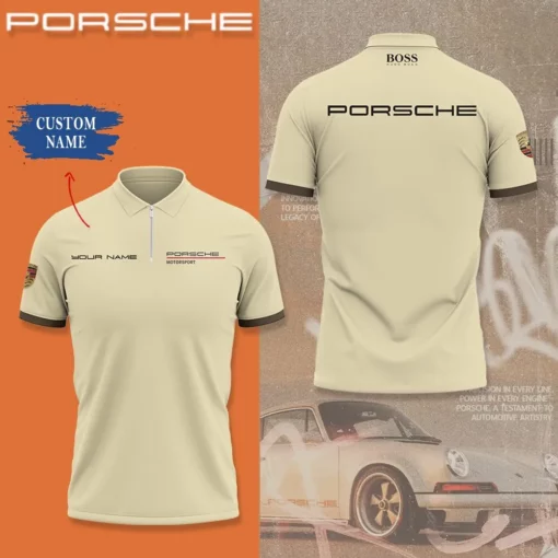 High Quality Customized Men's Zip Polo Shirt PORSCHE-TZPO-0074815