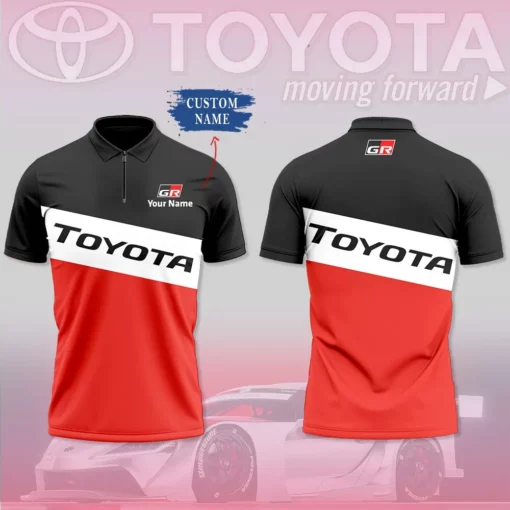 High Quality Customized Men's Zip Polo Shirt TOYOTA-TZPO-0074951