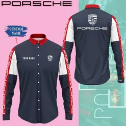 High Quality Customized Men's Long Sleeve Button Shirt PORSCHE-CCY-0075389