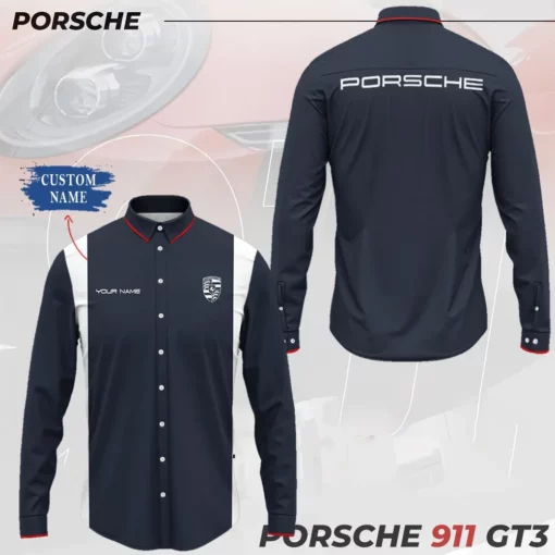 High Quality Customized Men's Long Sleeve Button Shirt PORSCHE-CCY-0075390