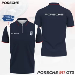 High Quality Customized Men's Zip Polo Shirt PORSCHE-TZPO-0074821