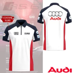 High Quality Customized Men's Zip Polo Shirt AUDI-TZPO-0074870