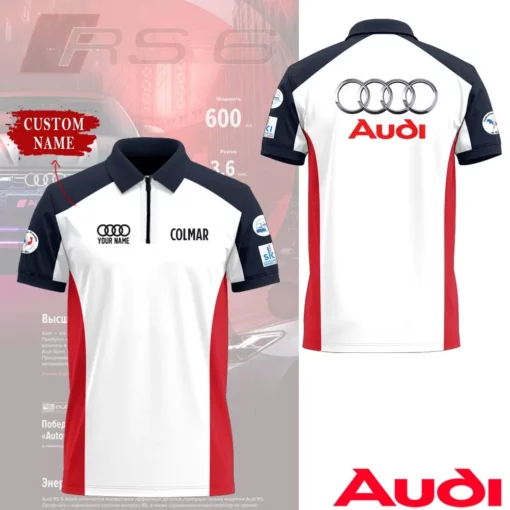 High Quality Customized Men's Zip Polo Shirt AUDI-TZPO-0074870