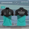 High Quality Customized Men's Zip Polo Shirt MERCEDES-TZPO-0074764