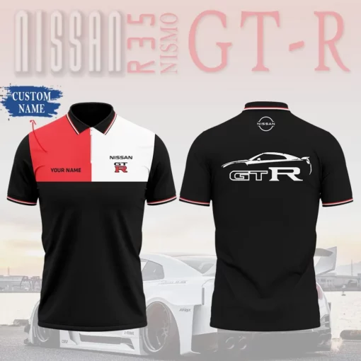 High Quality Customized Men's Zip Polo Shirt NISSAN-TZPO-0074892