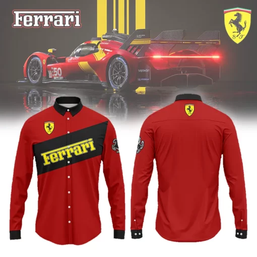 High Quality Men's Long Sleeve Button Shirt FERRARI-CCY-0075420